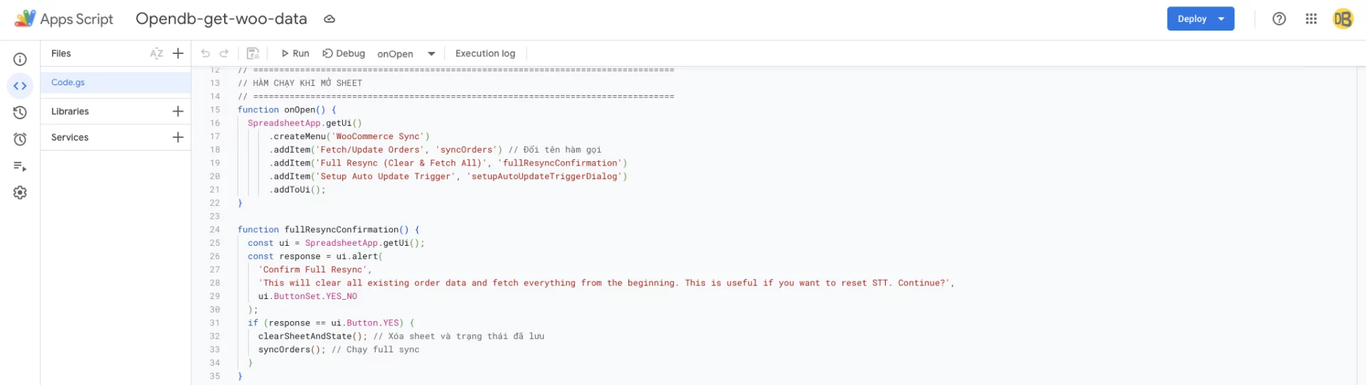 Hướng dẫn: Tự đồng bộ dữ liệu đơn hàng từ wordpress woocommerce về google sheet sử dụng Google AppScript 2 OPEN DB Huong d image image nmmb IDoJ - Hướng dẫn: Tự đồng bộ dữ liệu đơn hàng từ wordpress woocommerce về google sheet sử dụng Google AppScript