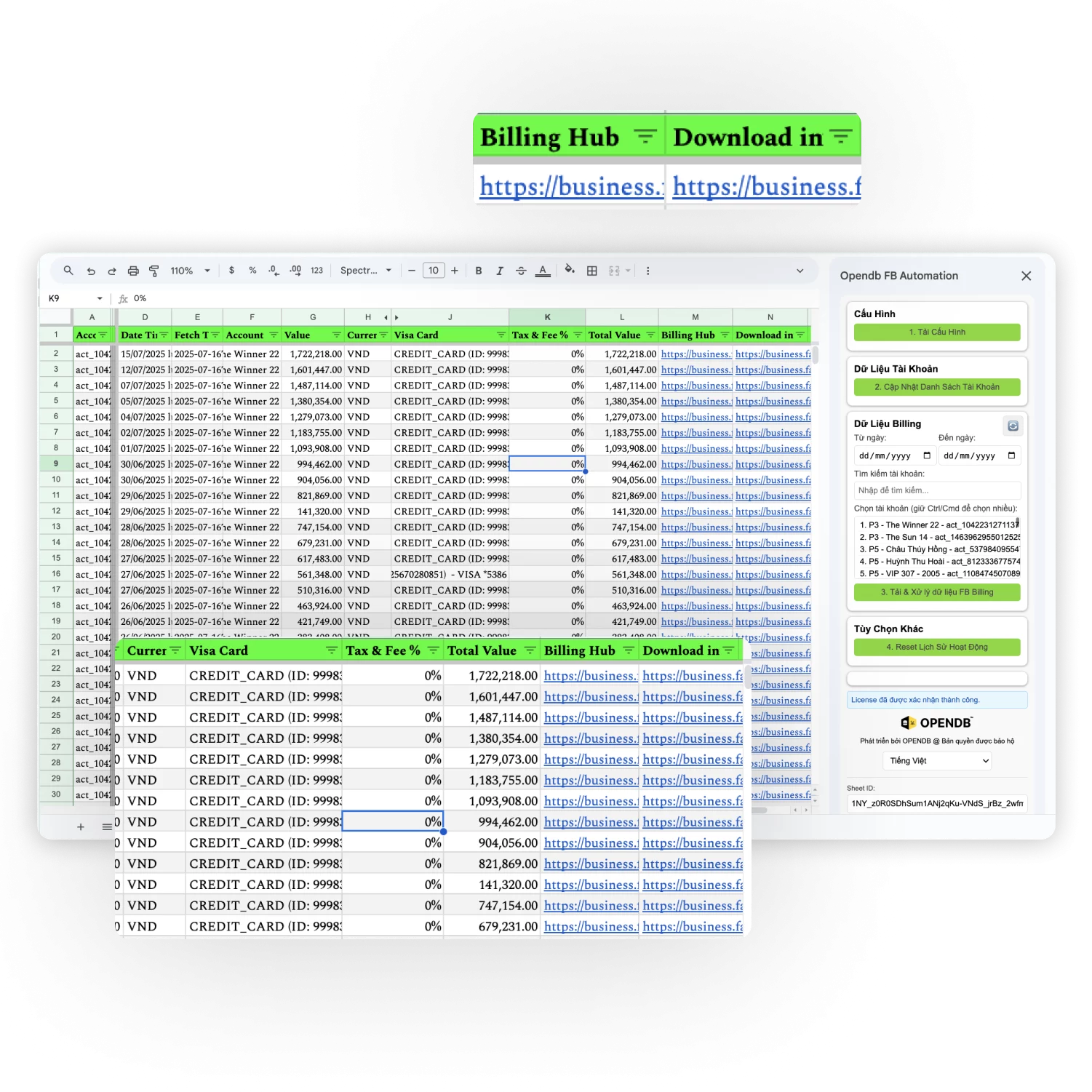 image Frame - Phần mềm Facebook Billing Automation
