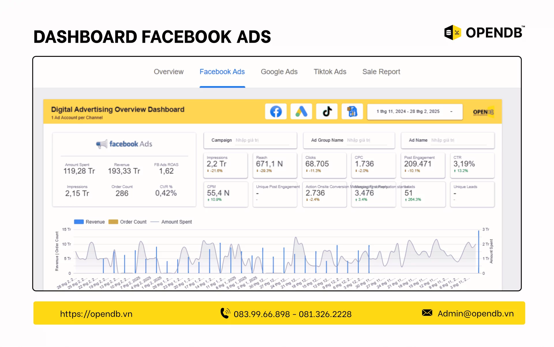 Dashboard Facebook Ads
