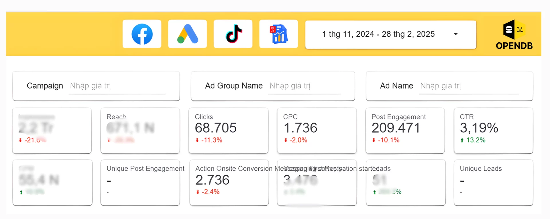 Dashboard Facebook Ads: Hướng dẫn theo dõi & phân tích hiệu quả 3 OPEN DB Dashboard image Chuan Bi Nguon Du Lieu 22 9I7a LlIB - Dashboard Facebook Ads: Hướng dẫn theo dõi & phân tích hiệu quả