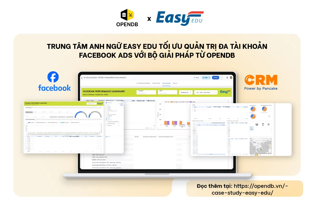 Triển khai Dashboard báo cáo quảng cáo trên nền tảng Facebook ADS – Trung tâm đào tạo Anh ngữ Easy Edu 2 OPEN DB Trien kh image Easy - Triển khai Dashboard báo cáo quảng cáo trên nền tảng Facebook ADS – Trung tâm đào tạo Anh ngữ Easy Edu